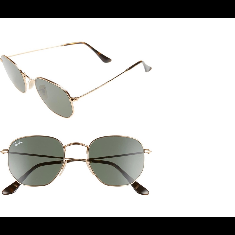 Ray-Ban 51mm Hexagonal Flat Sunglasses